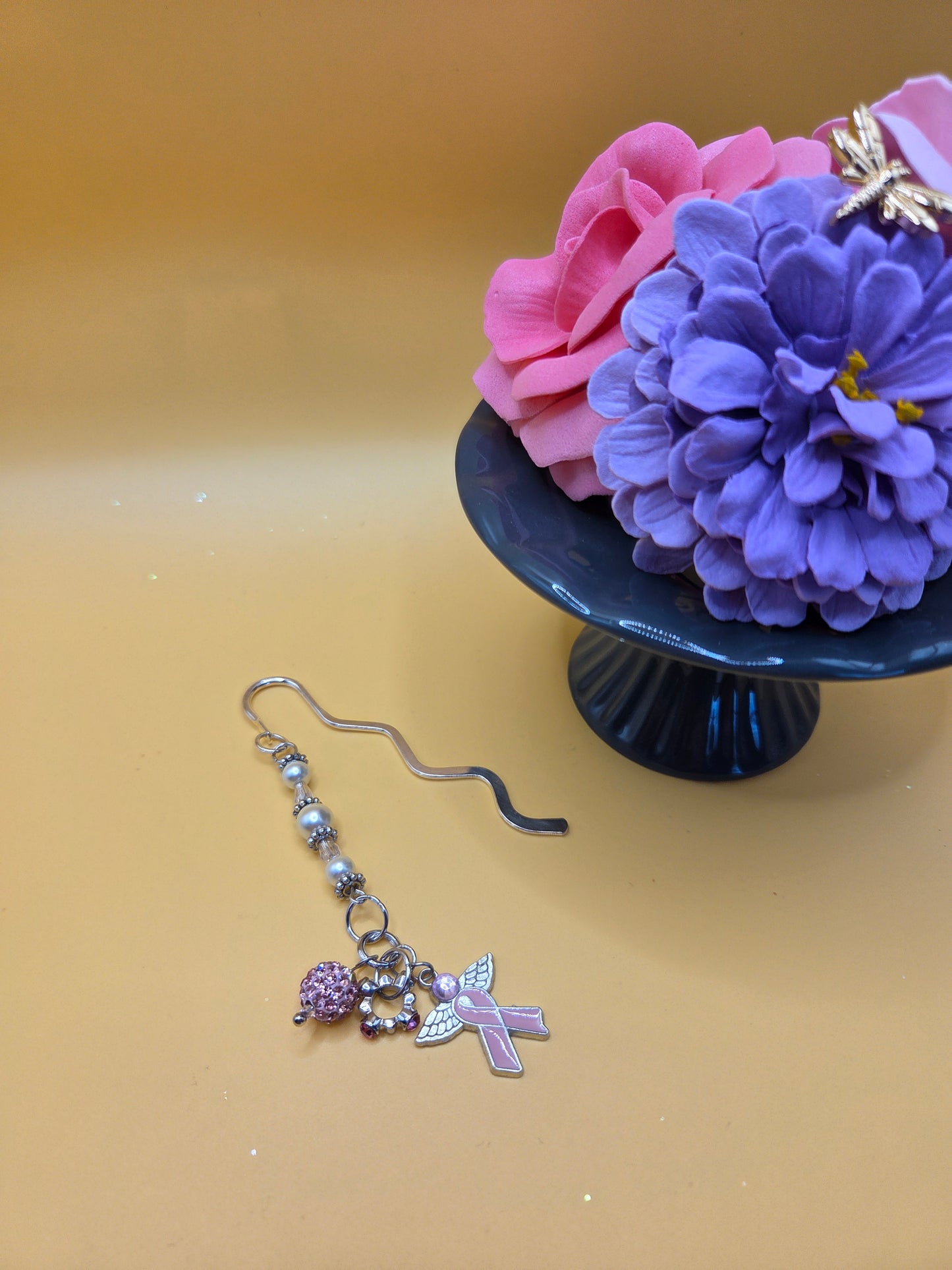 Pink Ribbon Angel Bookmark - Limited Edition