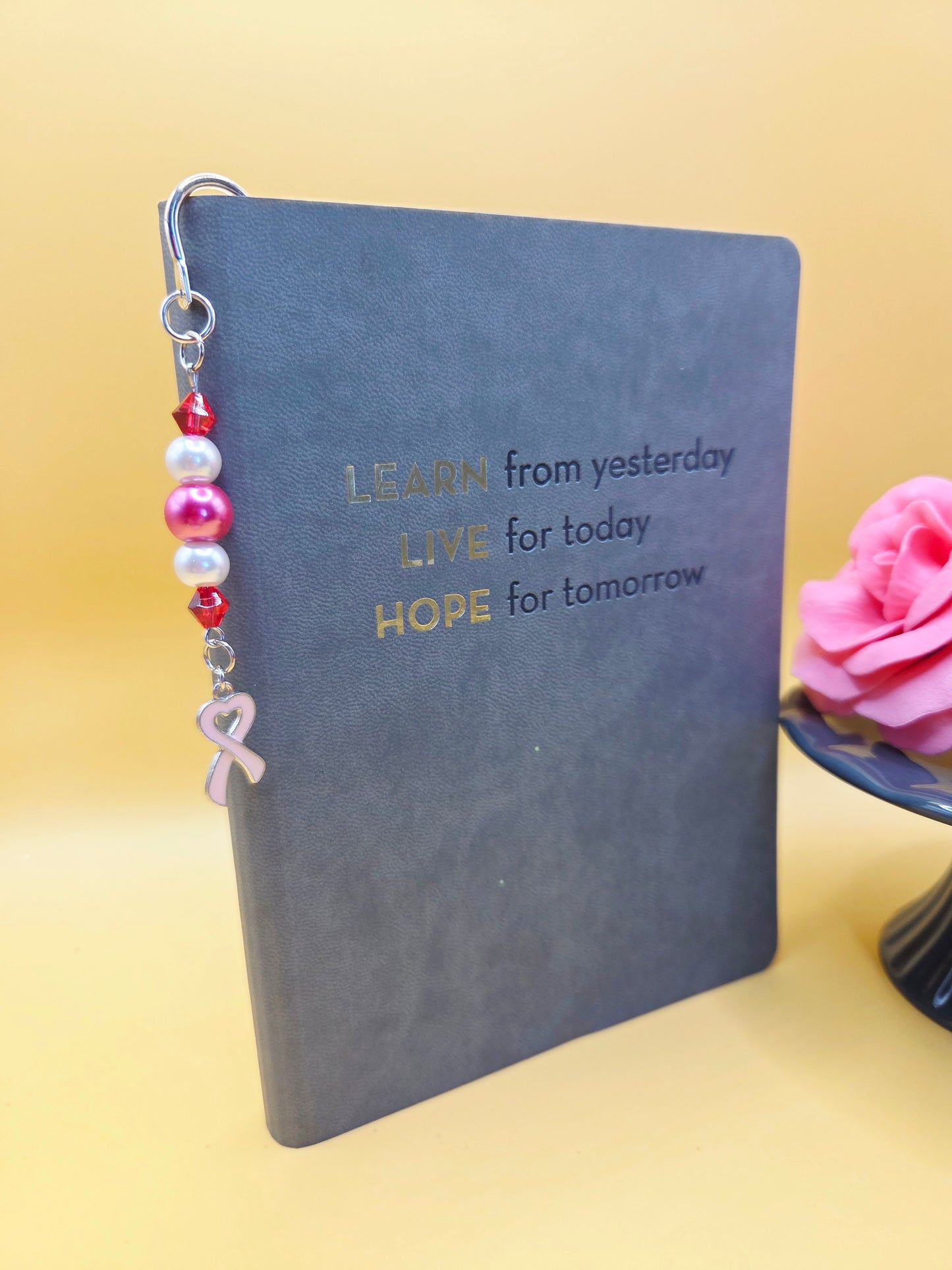 Pink Ribbon Heart Bookmark – One of a Kind