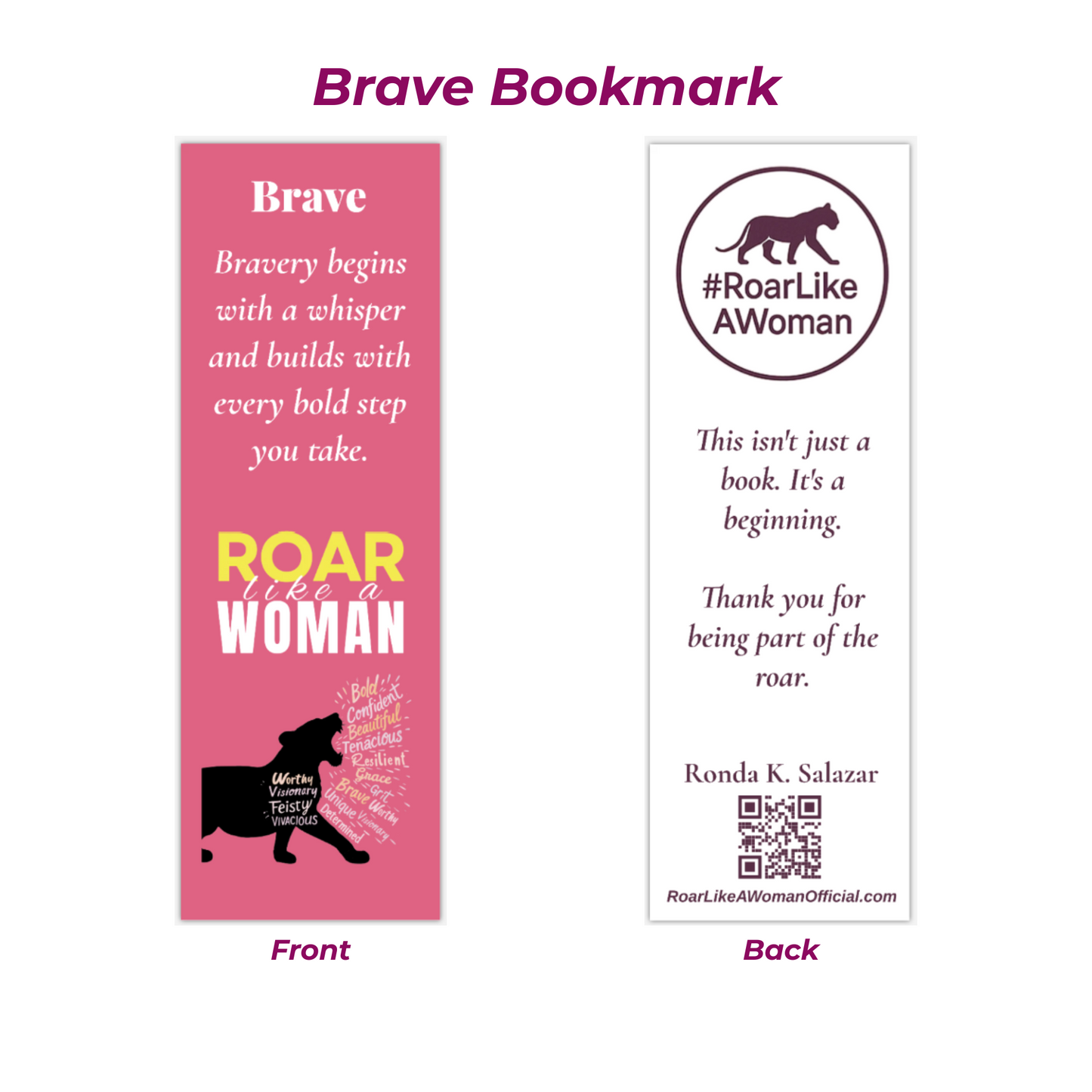 Roar Like A Woman Bookmark