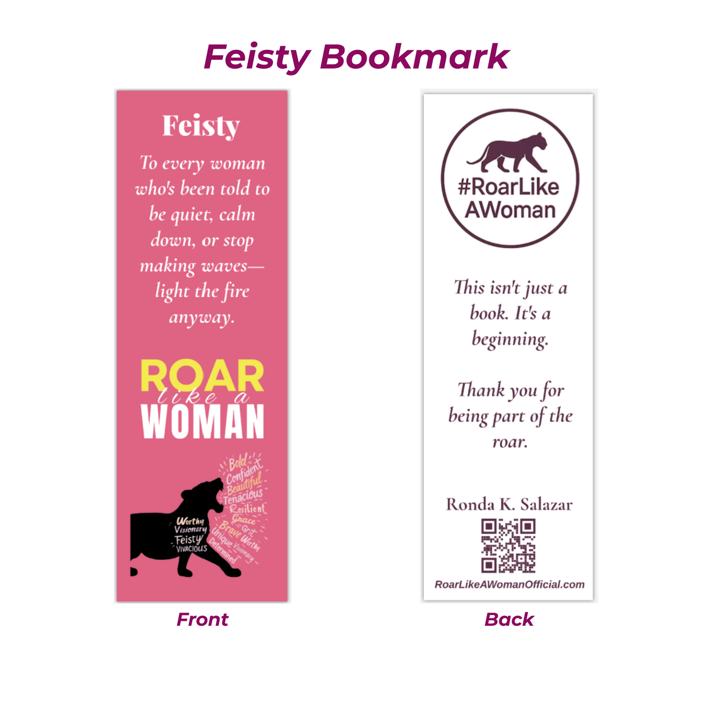 Roar Like A Woman Bookmark Set (3-Pack)