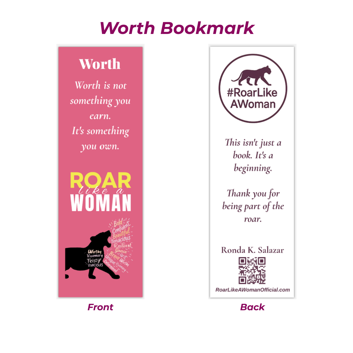 Roar Like A Woman Bookmark Set (3-Pack)