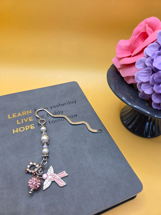Pink Ribbon Angel Bookmark - Limited Edition