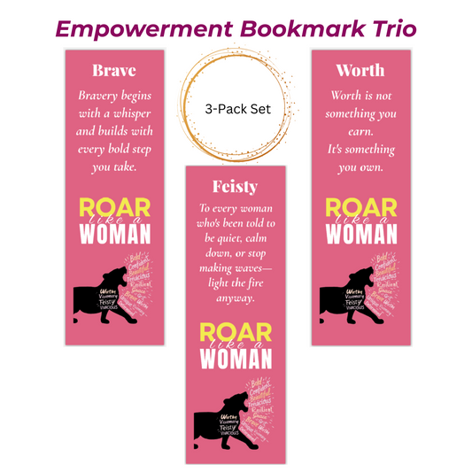 Roar Like A Woman Bookmark Set (3-Pack)